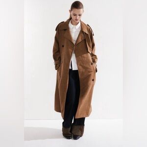 SUEDE TRENCH COAT NEW